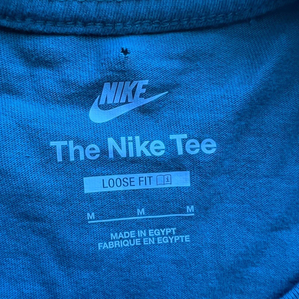 Nike The Nike Tee Loose Fit Teal Green Script Just Do It Cotton T-Shirt Womens M